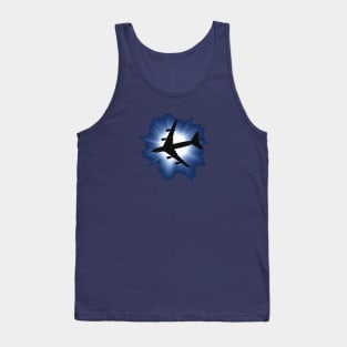 Boeing 747 - Jumbo Jet Passenger Airliner with Sun Glare Tank Top